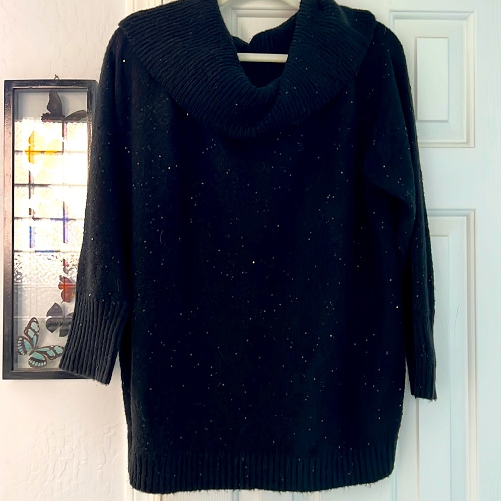NWT! Chico’s Holiday Cowl Neck Sweater with sequins